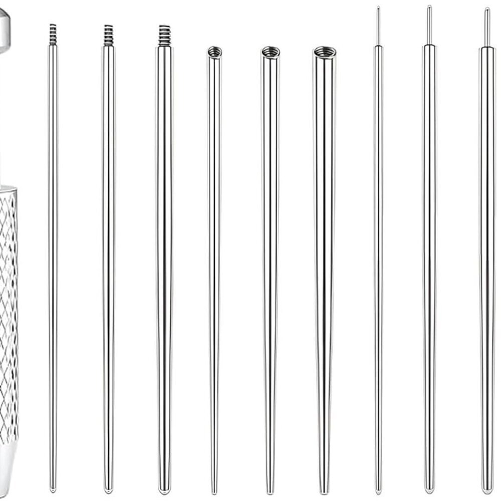 Piercing Taper Ball Grabber Tool Set for Jewelry Change 14G-20G Stainless Steel